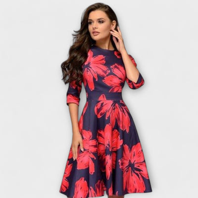 Retrozo | Elegant knee-length dress