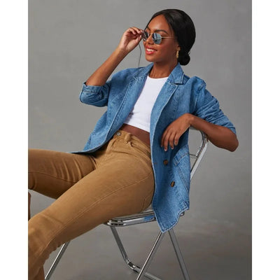 Ella™ | Denim Blazer Jacket