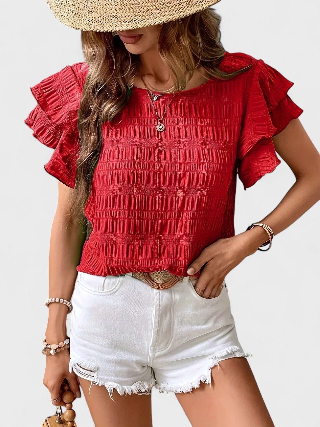 Charmaine | Light & Breezy Blouse with Fun Ruffles