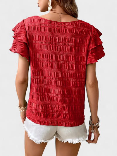 Charmaine | Light & Breezy Blouse with Fun Ruffles