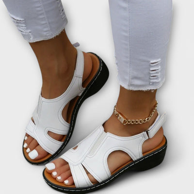 Christina | Orthopedic Leather Sandals with Comfort Heel