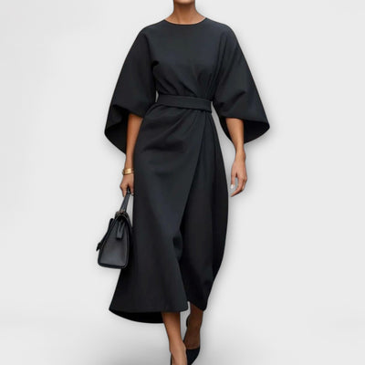 Sonia | Elegant Belted Lantern Dress