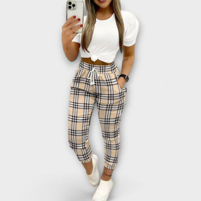 Zoe | Checked Trousers