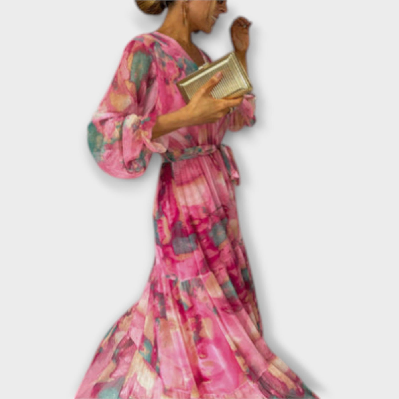 Evelyn | Watercolor Maxi Dress