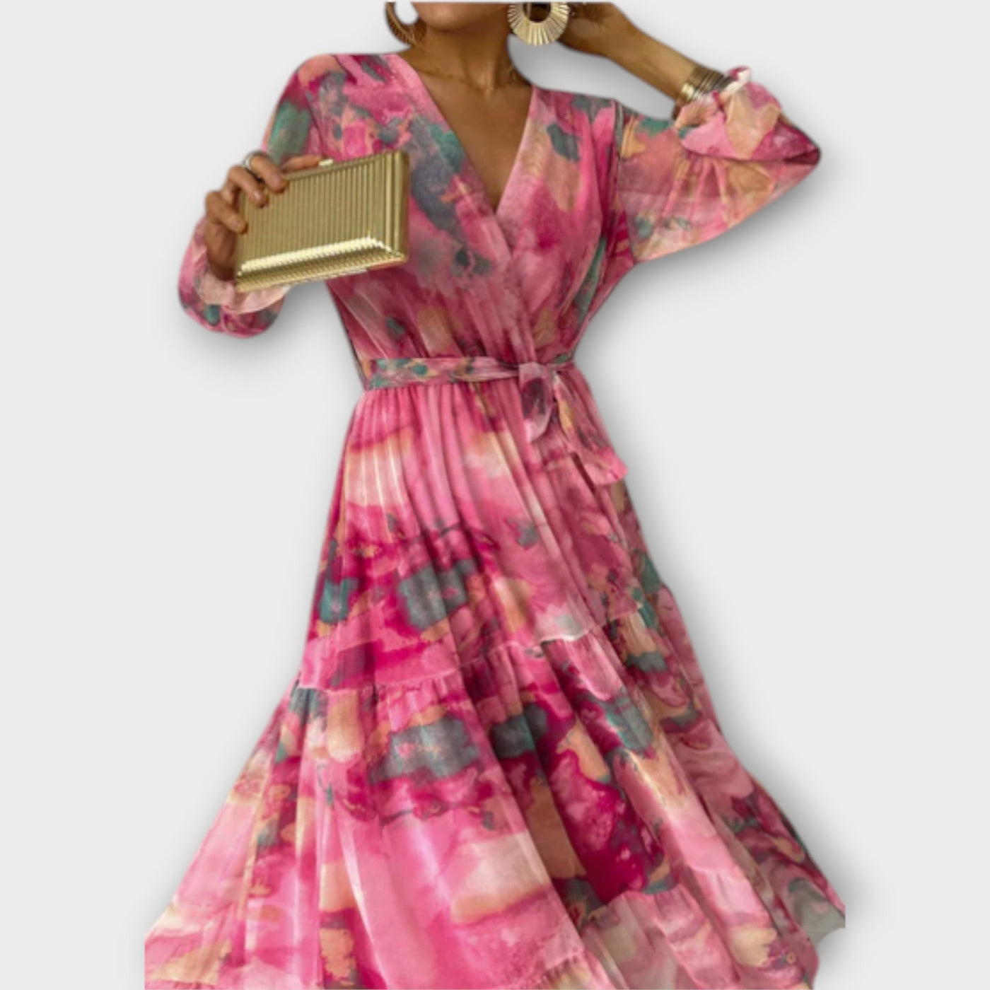 Evelyn | Watercolor Maxi Dress