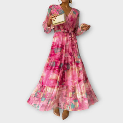 Evelyn | Watercolor Maxi Dress