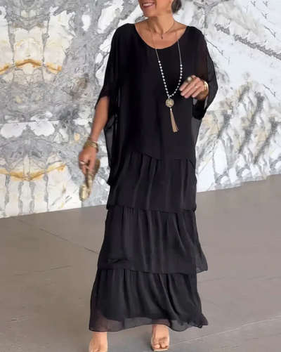 Leona | Loose Crew Neck Maxi Dress