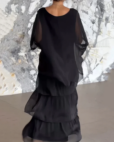 Leona | Loose Crew Neck Maxi Dress