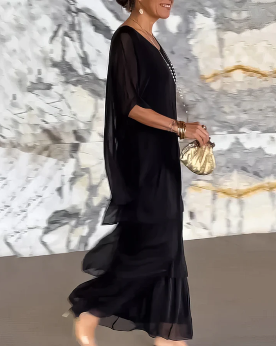 Leona | Loose Crew Neck Maxi Dress