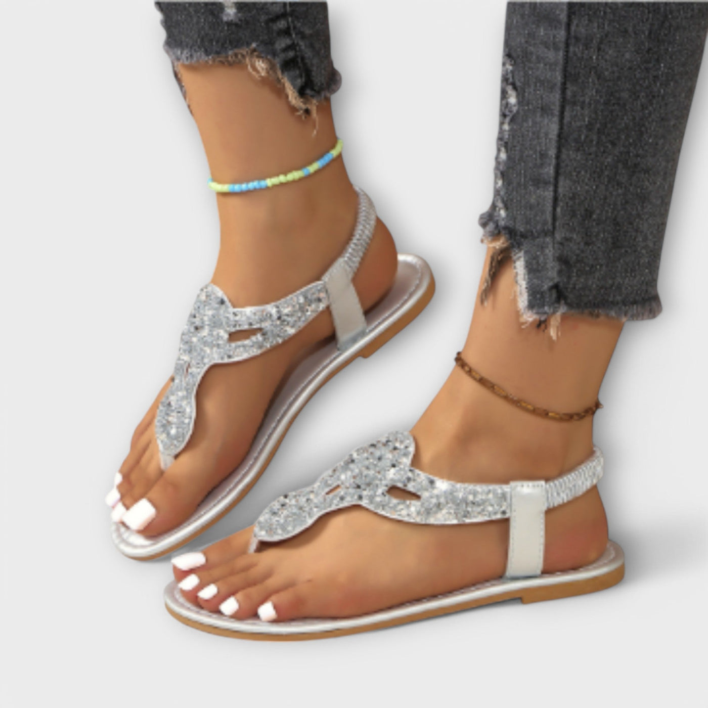 Kaelie | Orthopedic Sandals with Crystals