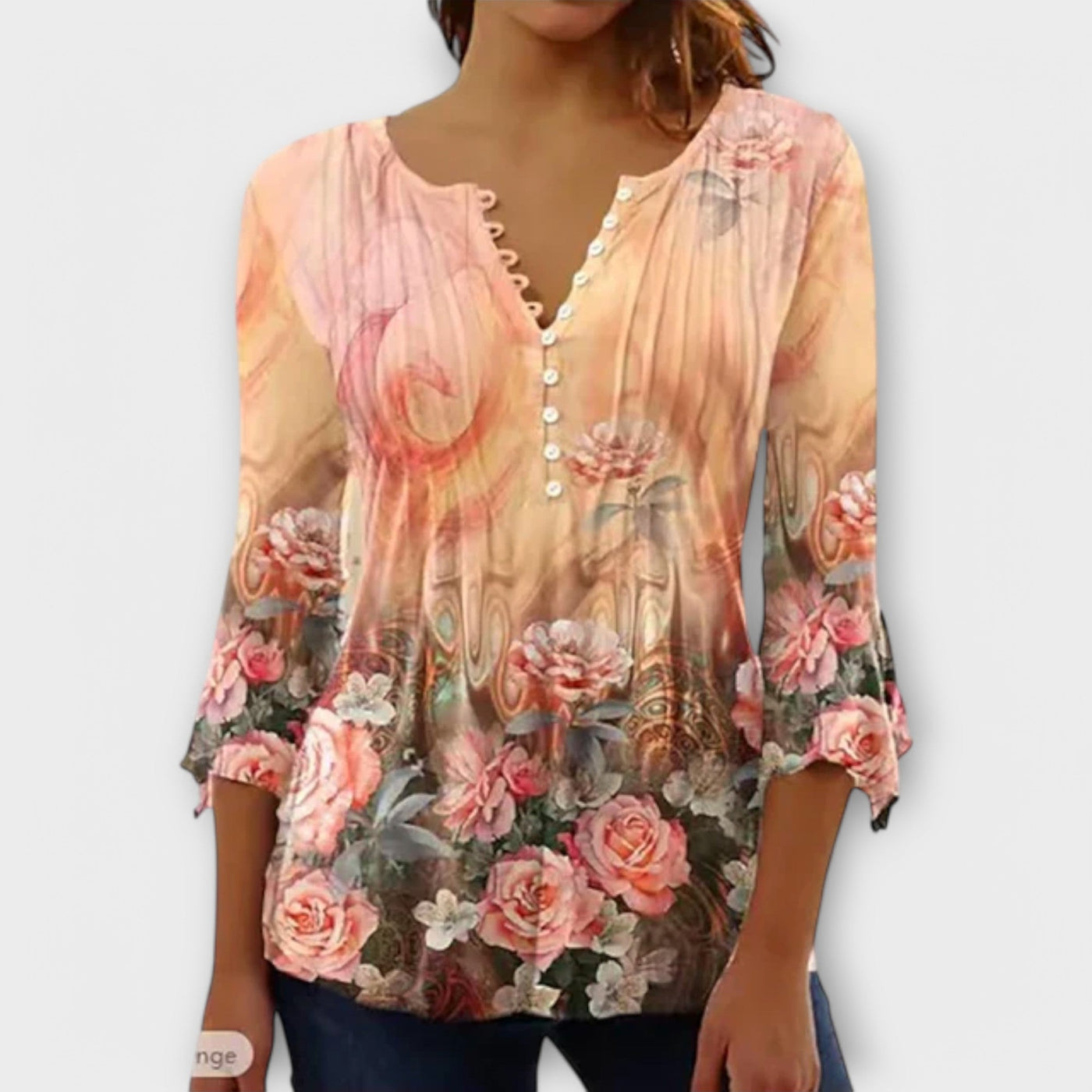 Juliane | V-neck Blouse with Sleeves