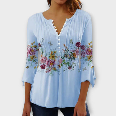 Juliane | V-neck Blouse with Sleeves