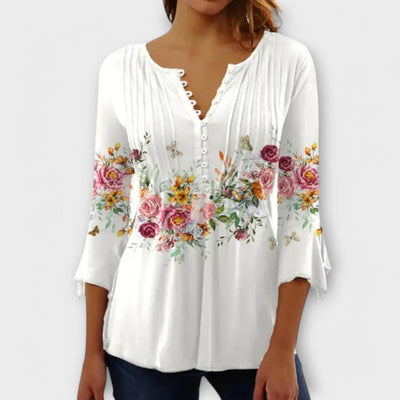 Juliane | V-neck Blouse with Sleeves