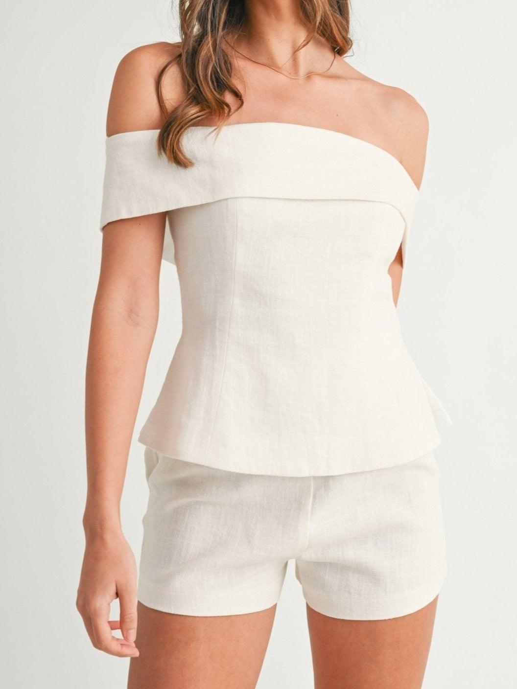 Morgan & Stella Vermont™ | White Cotton and Linen Two-piece Suit