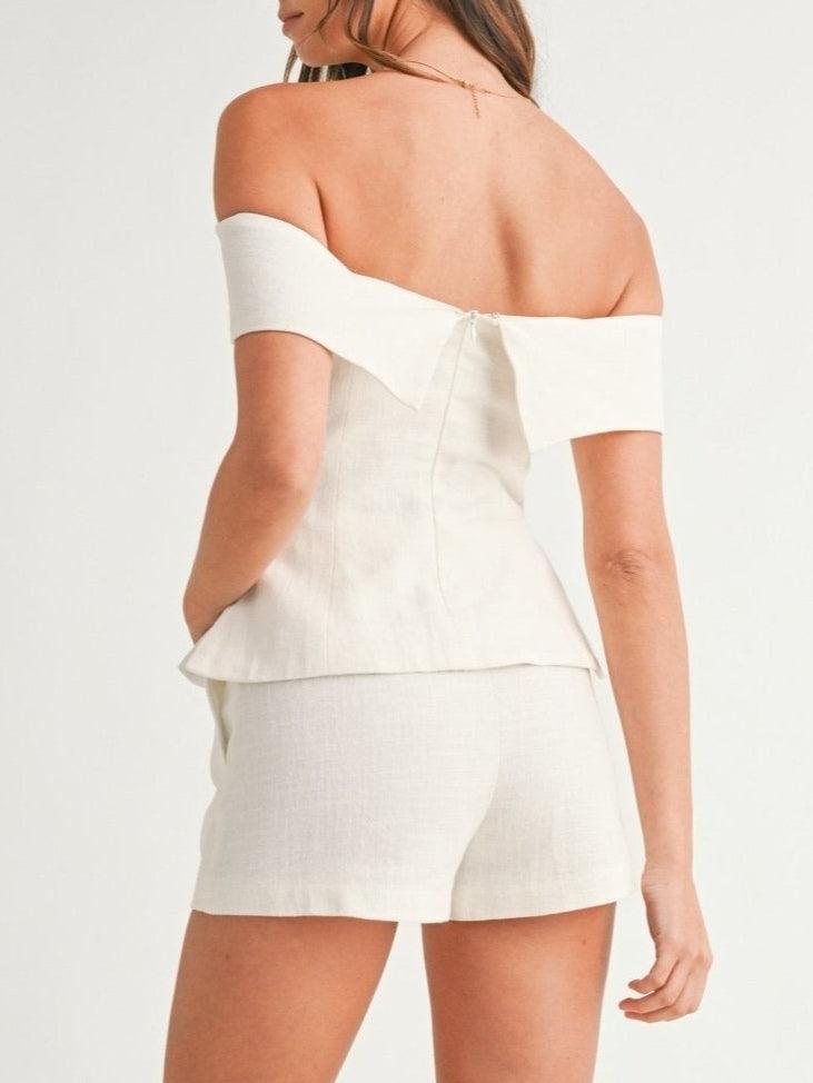 Morgan & Stella Vermont™ | White Cotton and Linen Two-piece Suit