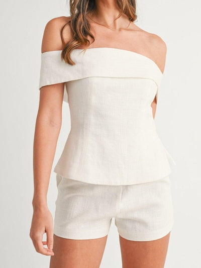 Morgan & Stella Vermont™ | White Cotton and Linen Two-piece Suit
