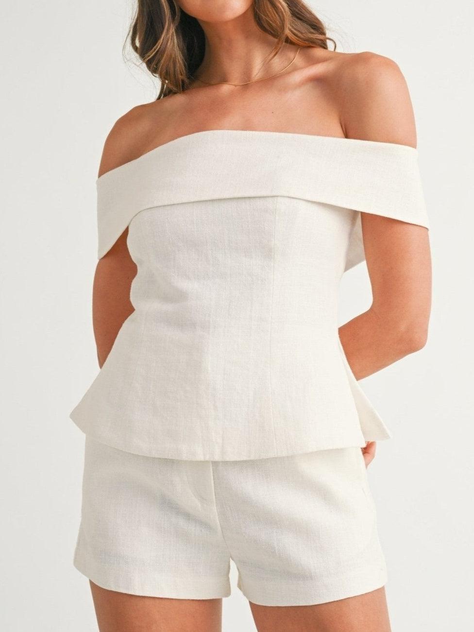 Morgan & Stella Vermont™ | White Cotton and Linen Two-piece Suit