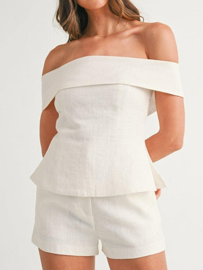Morgan & Stella Vermont™ | White Cotton and Linen Two-piece Suit