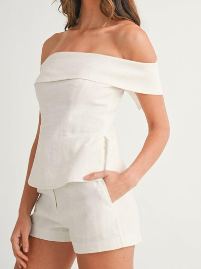 Morgan & Stella Vermont™ | White Cotton and Linen Two-piece Suit