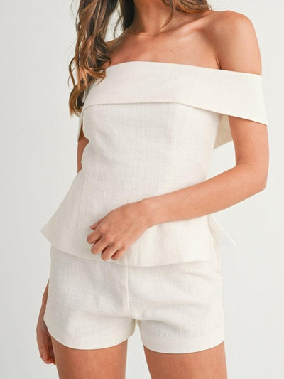 Morgan & Stella Vermont™ | White Cotton and Linen Two-piece Suit