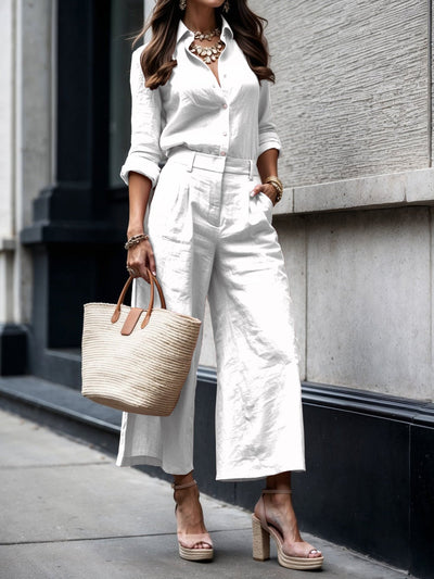 Morgan & Stella Vermont™ | Pink Capri Pants and Loose Shirt Set
