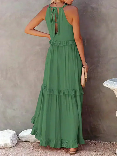 Cindy | Chic Ruffle Trim Sleeveless Dress