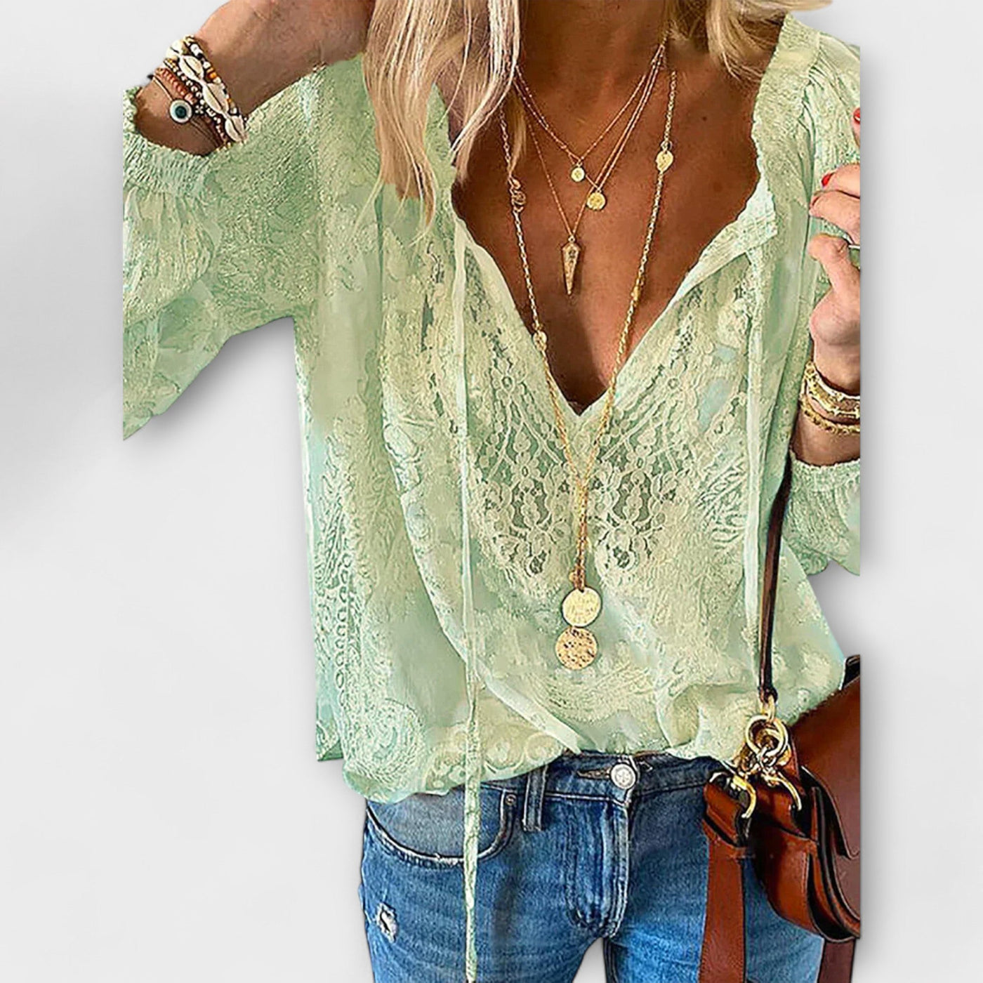 Lili | Unique Blouse with Lace Details