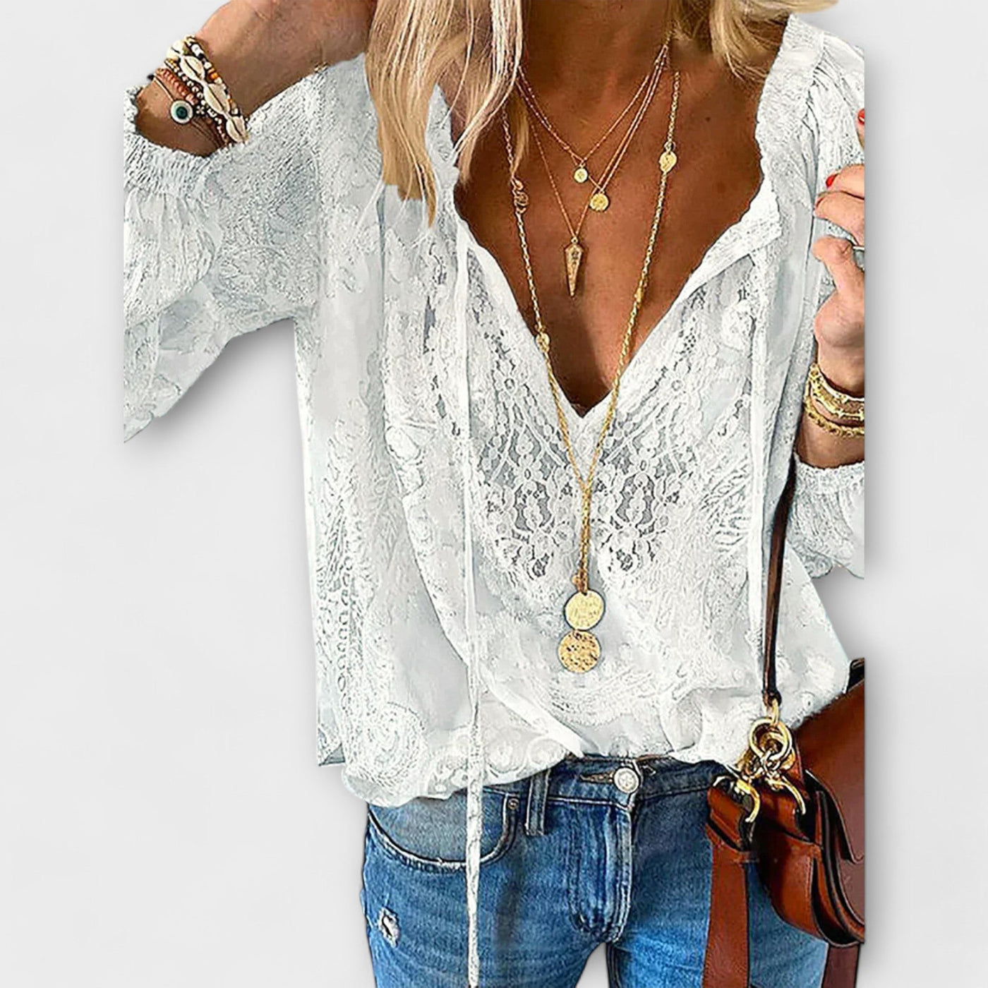Lili | Unique Blouse with Lace Details