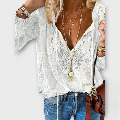 Lili | Unique Blouse with Lace Details