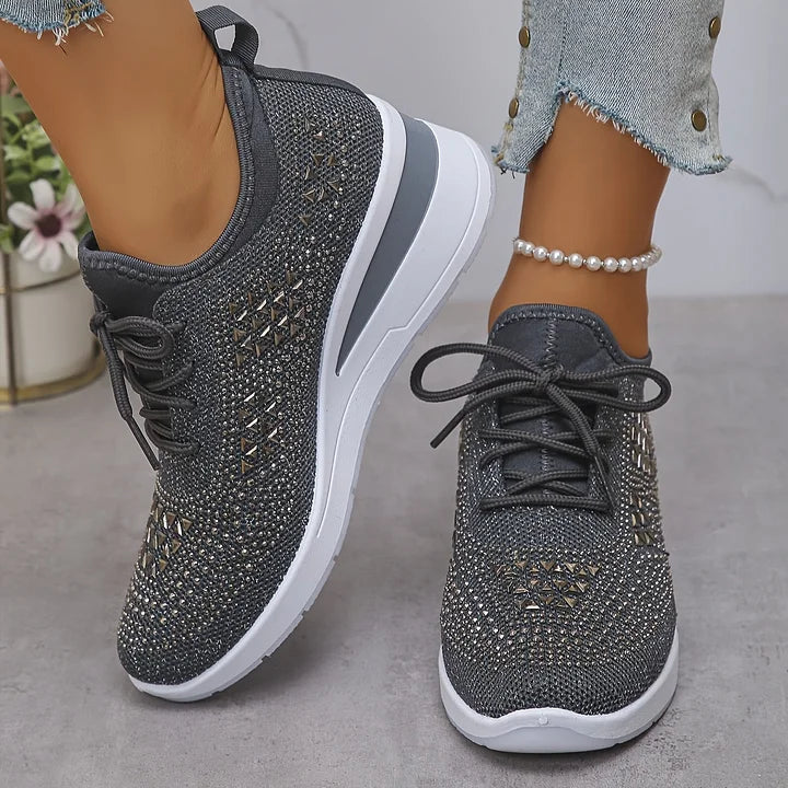 Estelle | Orthopedic sneakers with sparkling rhinestones