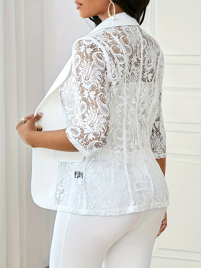 Layla™ | Contrast Lace Blazer