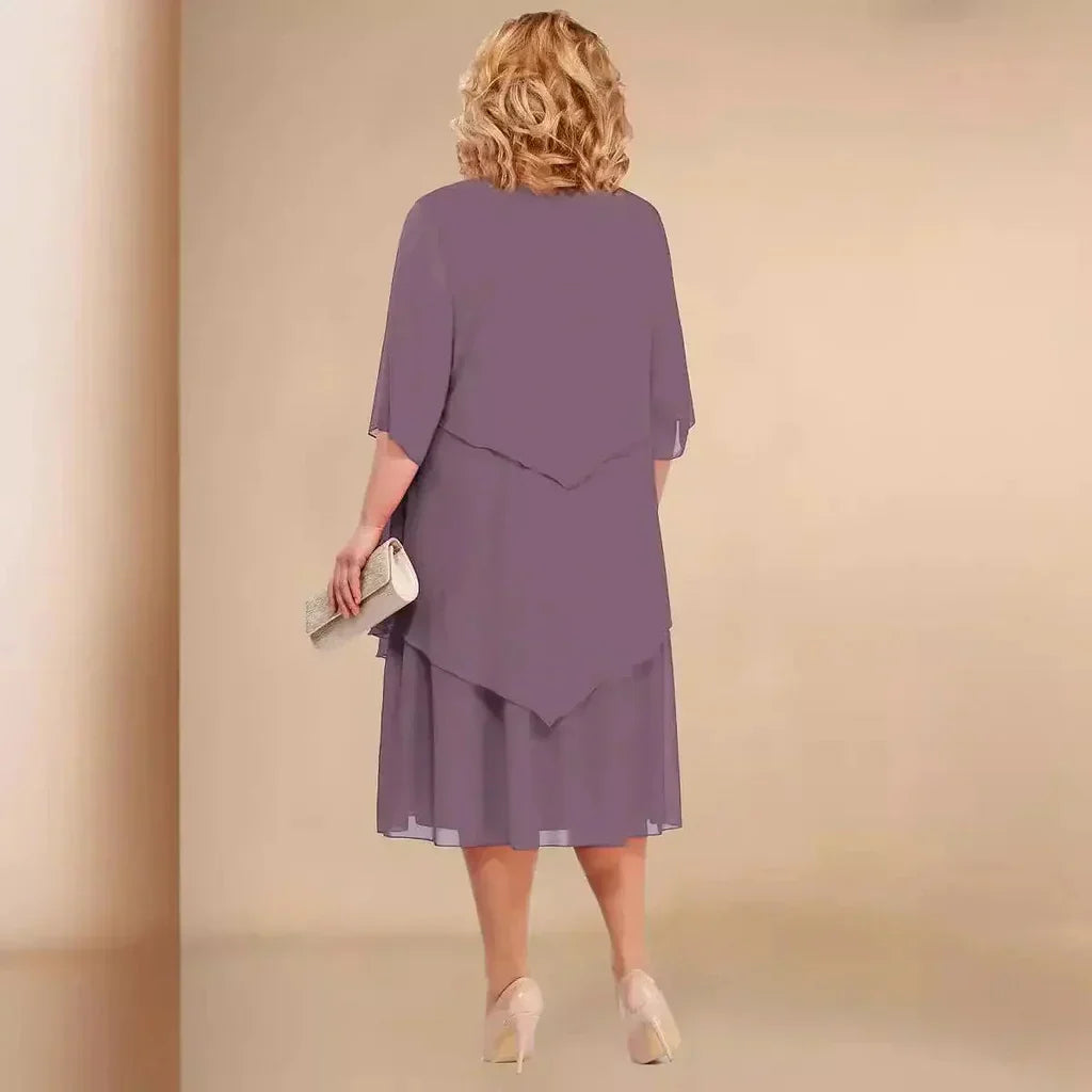 Chloe | Refined Drape Midi Style Dress