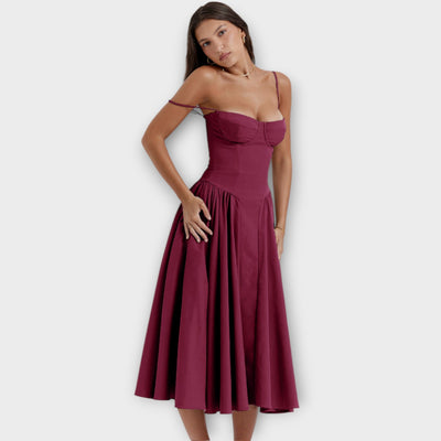 Gesine | Sleeveless Corset Midi Dress