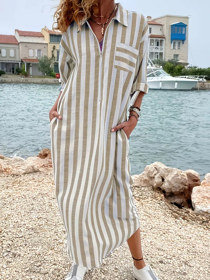 Danica™ | Striped Shirt Dress