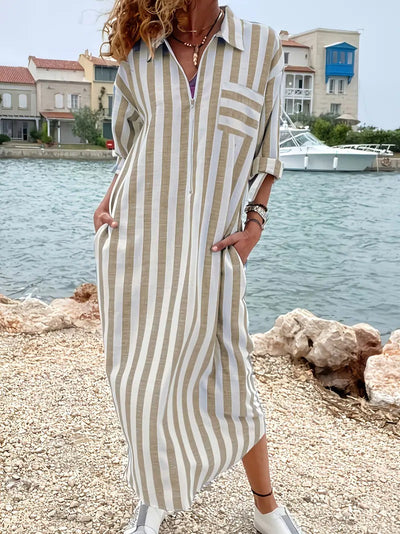 Danica™ | Striped Shirt Dress