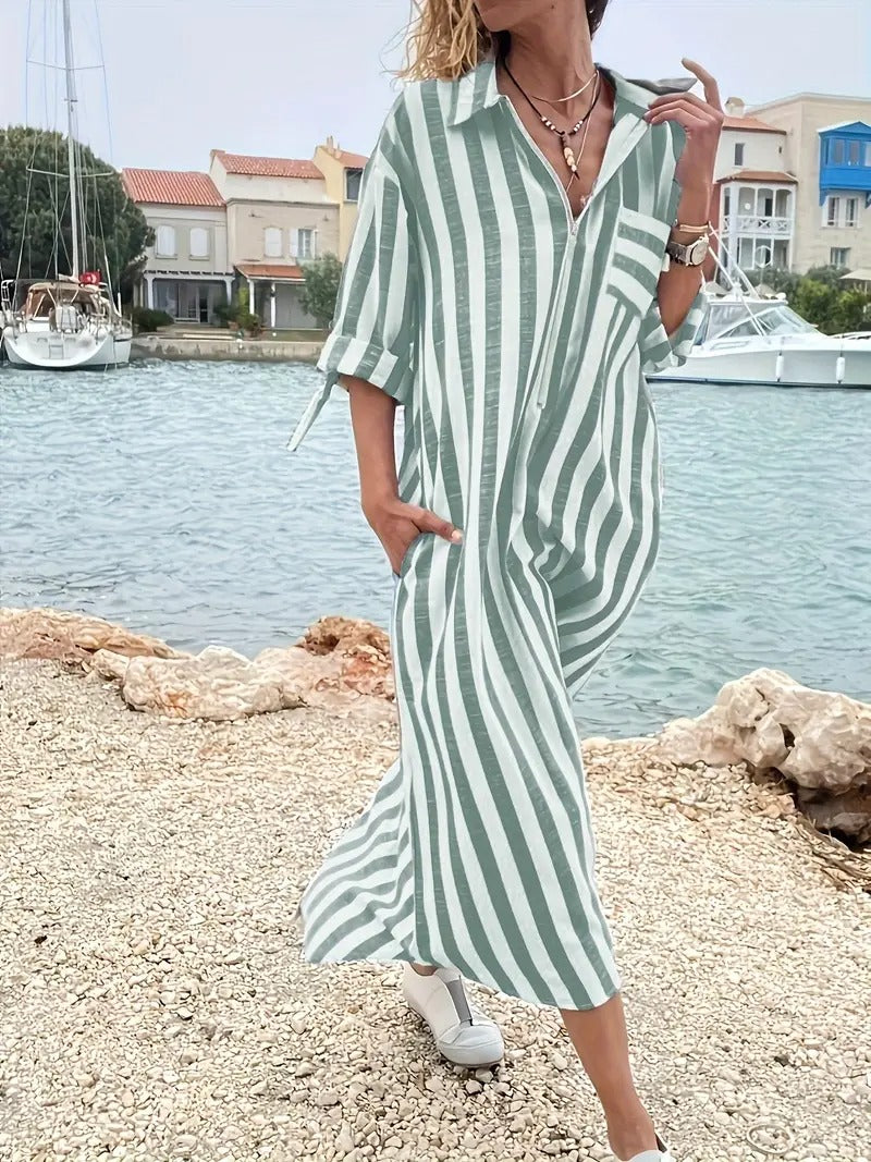 Danica™ | Striped Shirt Dress