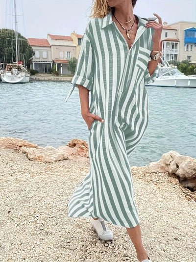 Danica™ | Striped Shirt Dress