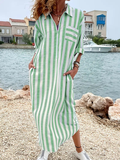 Danica™ | Striped Shirt Dress