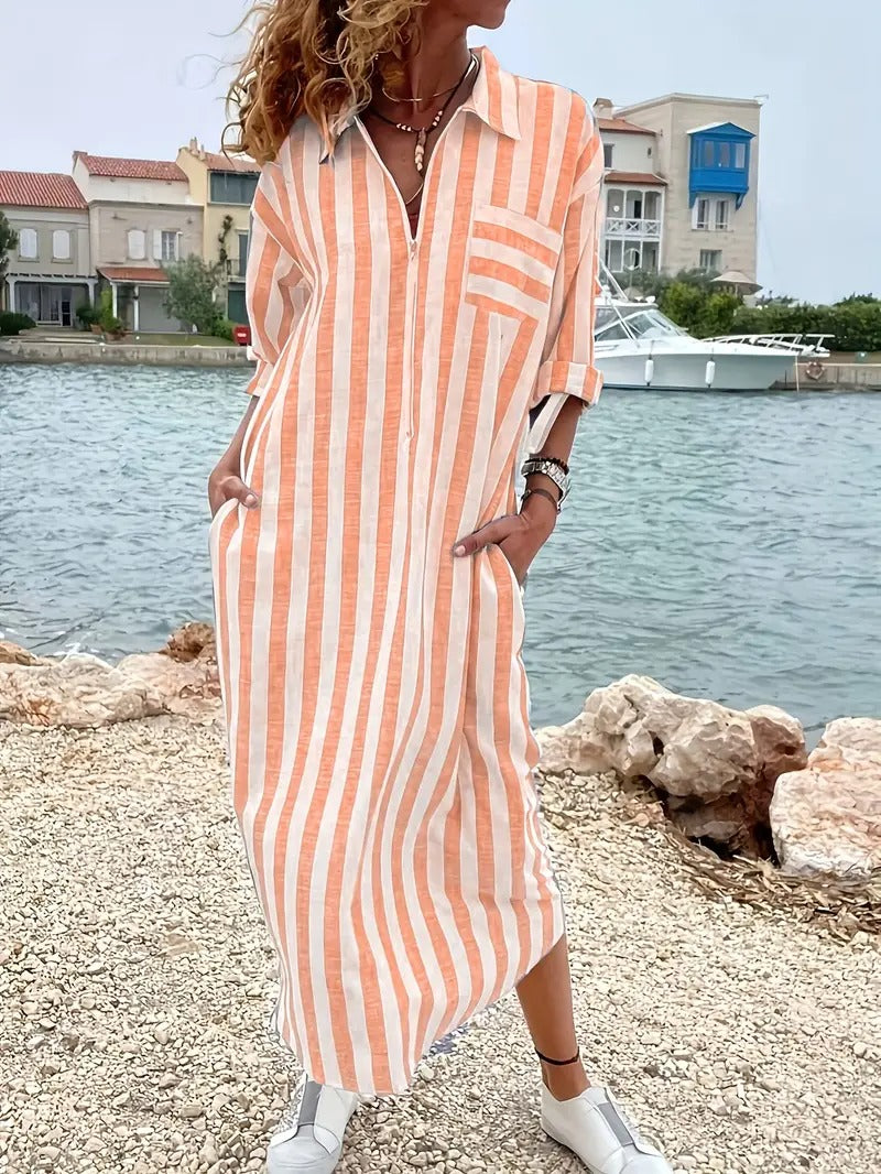 Danica™ | Striped Shirt Dress