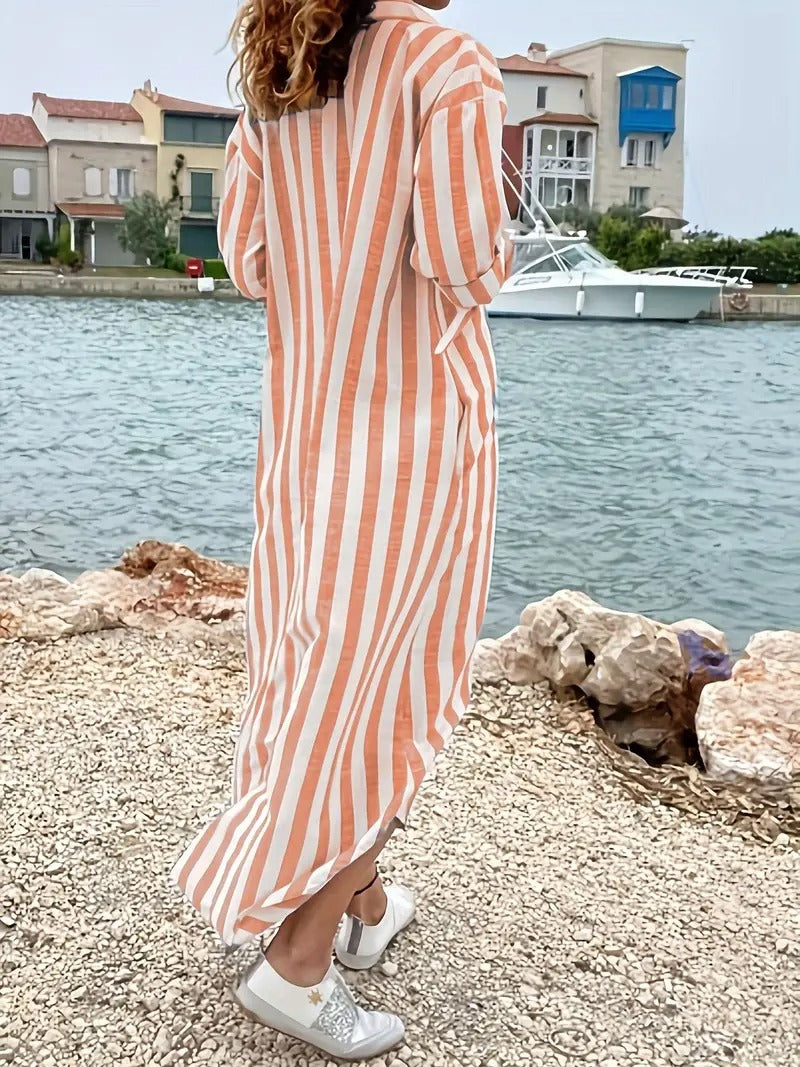 Danica™ | Striped Shirt Dress