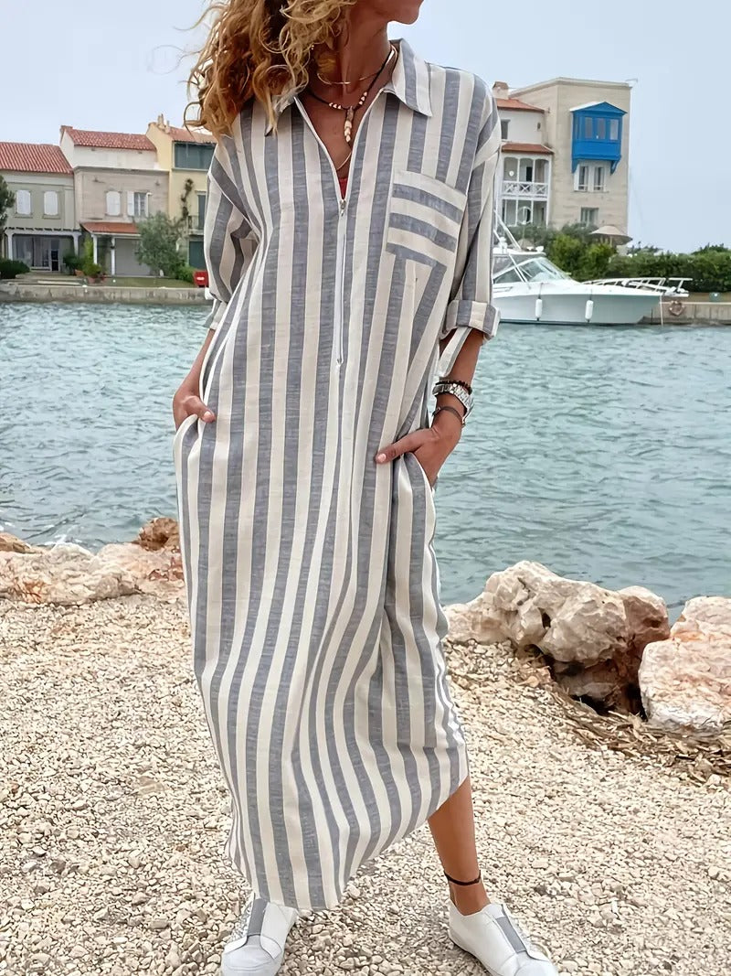 Danica™ | Striped Shirt Dress