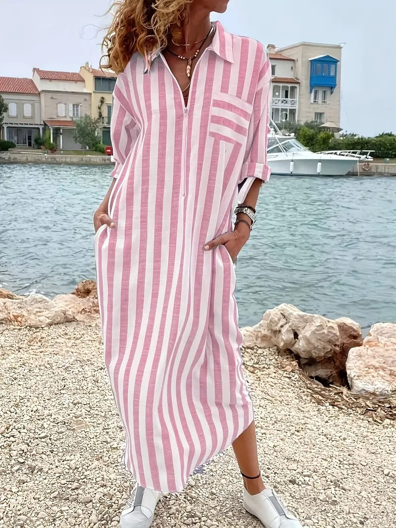Danica™ | Striped Shirt Dress