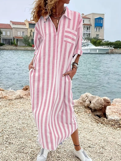 Danica™ | Striped Shirt Dress