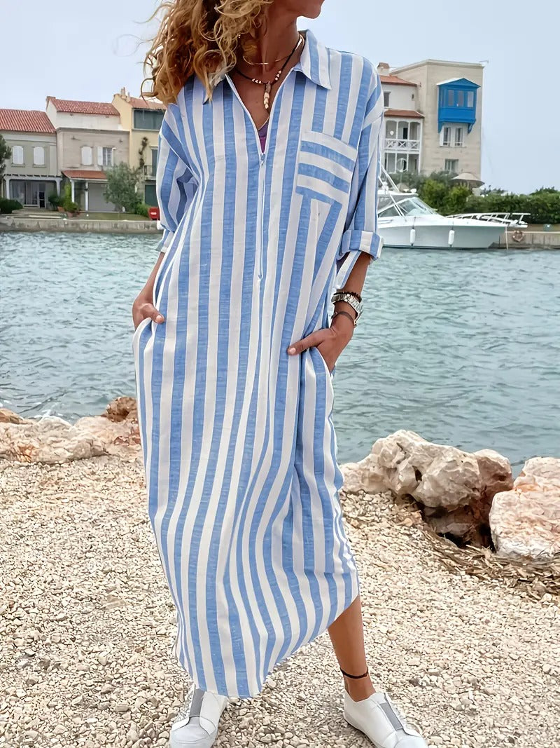 Danica™ | Striped Shirt Dress