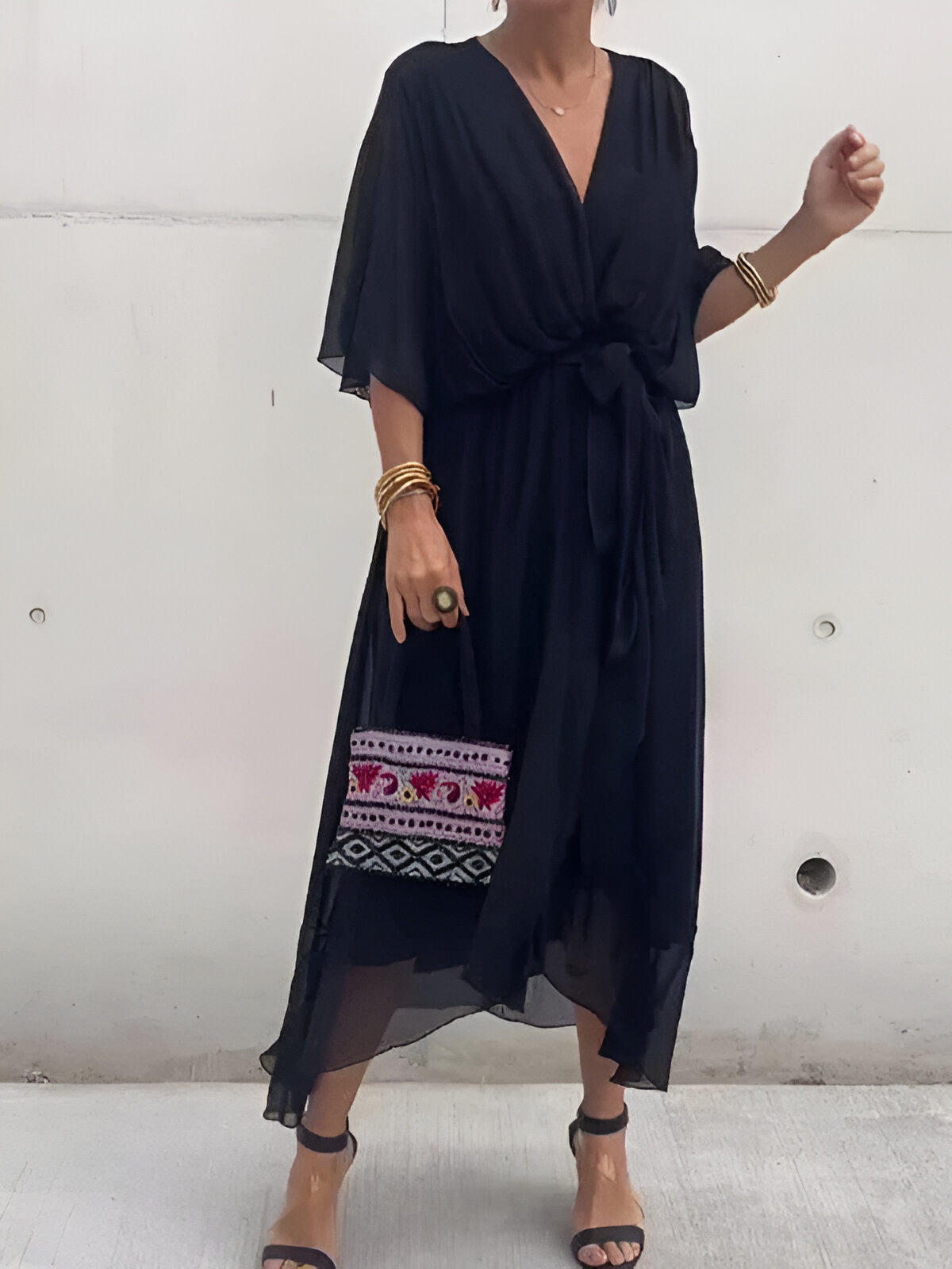 Vicky | Tie-Waist Midi Dress