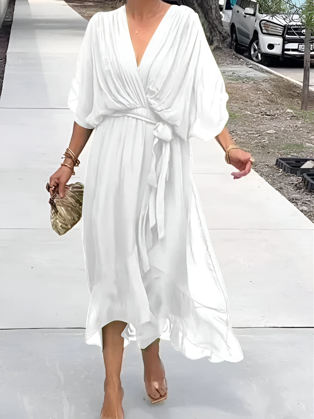 Vicky | Tie-Waist Midi Dress