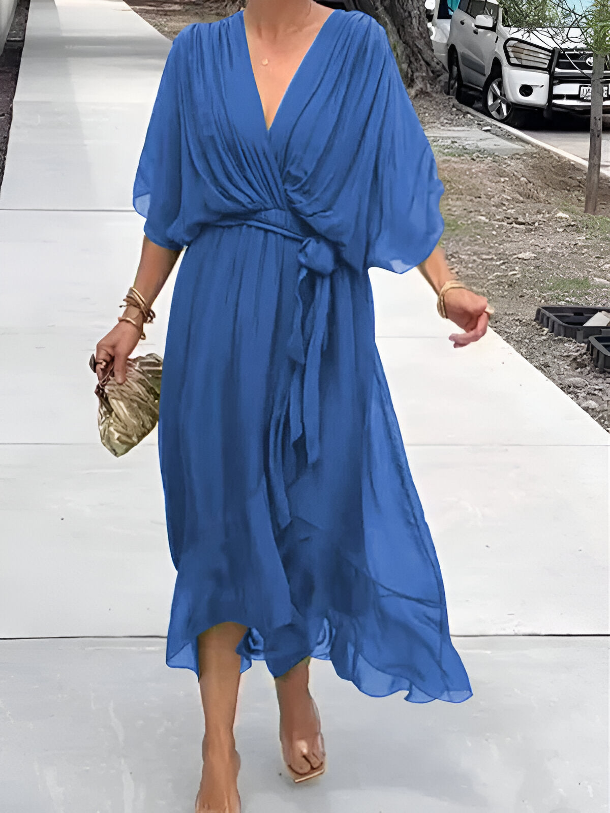 Vicky | Tie-Waist Midi Dress