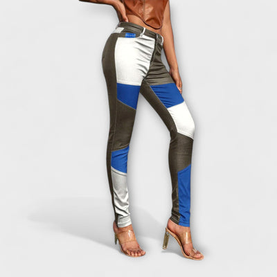 Calliope | Pipe Pants in Color Block Design