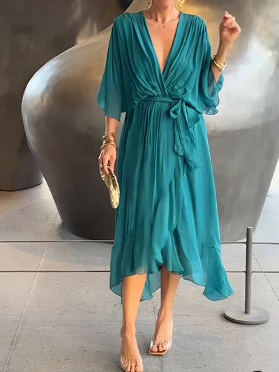 Vicky | Tie-Waist Midi Dress
