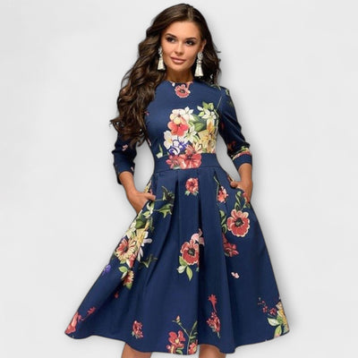 Retrozo | Elegant knee-length dress